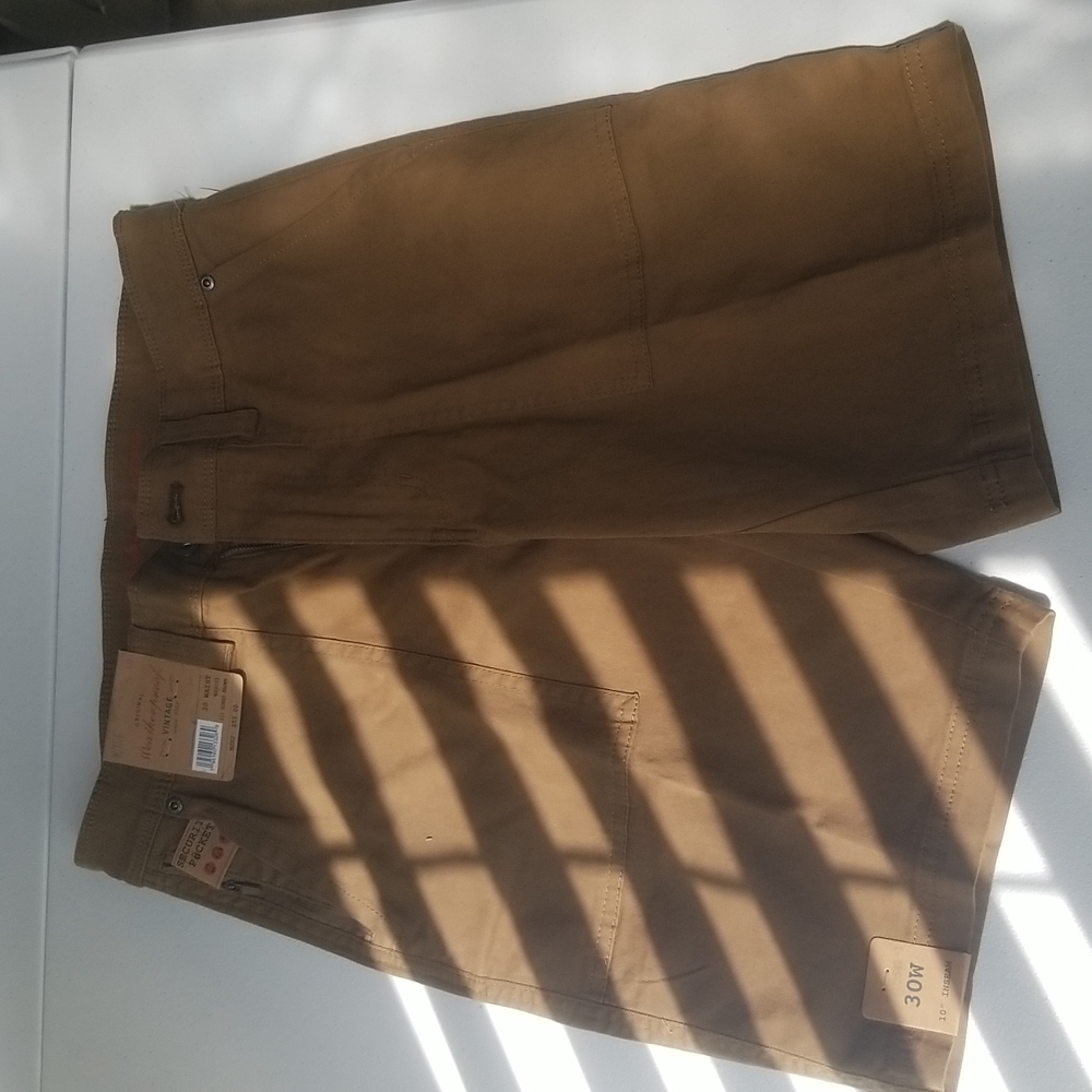 Mens Dark Khaki Shorts